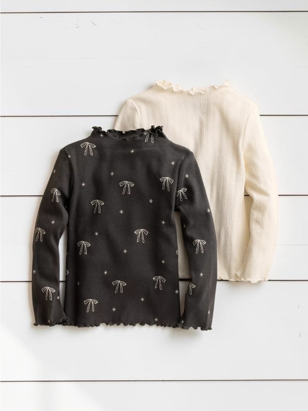 NWT Little Co Lauren Conrad Girls 6M Mock Neck Top 2-Pack